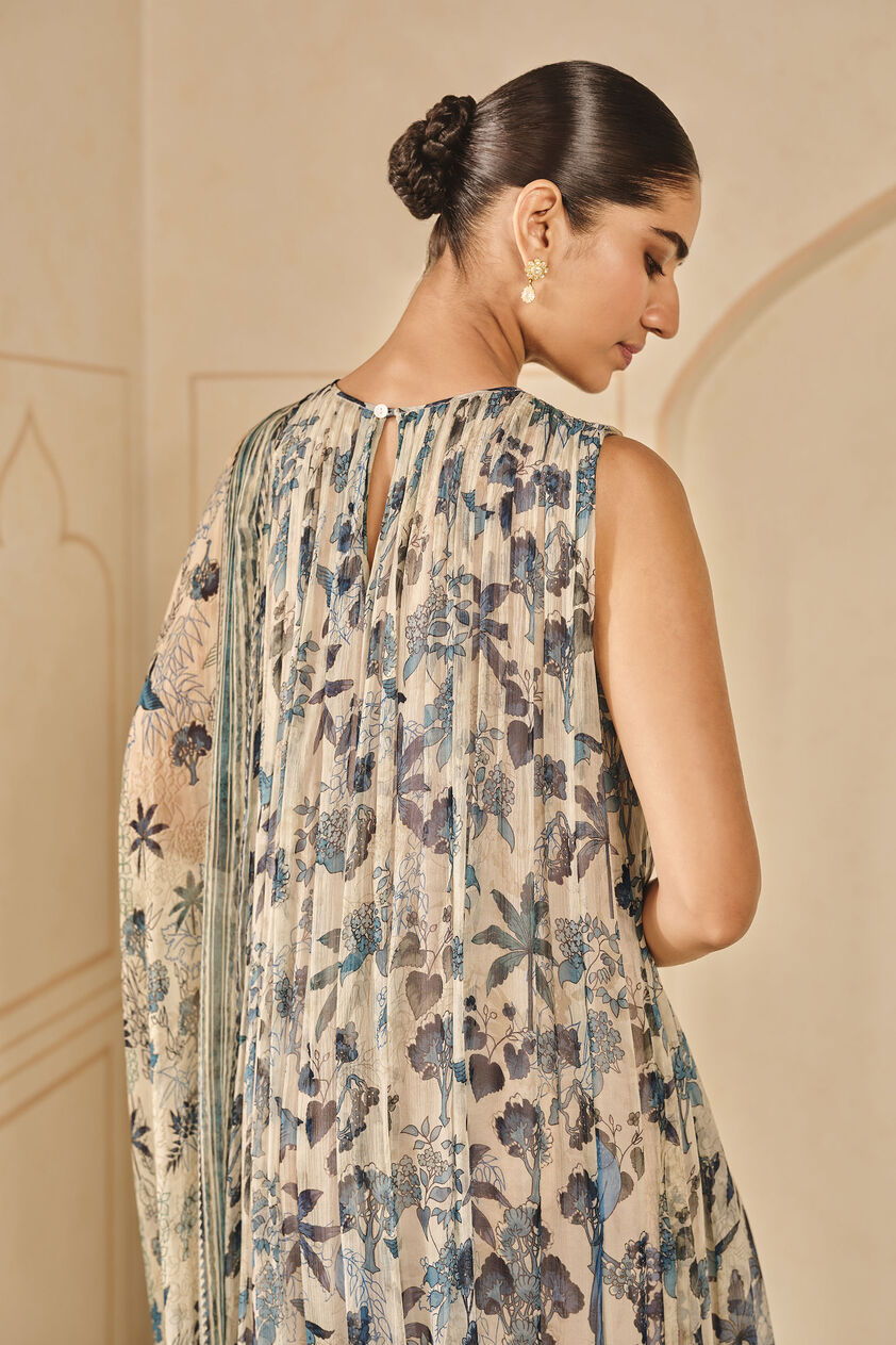 Turaya Printed Sharara Set - Beige, Beige, image 4